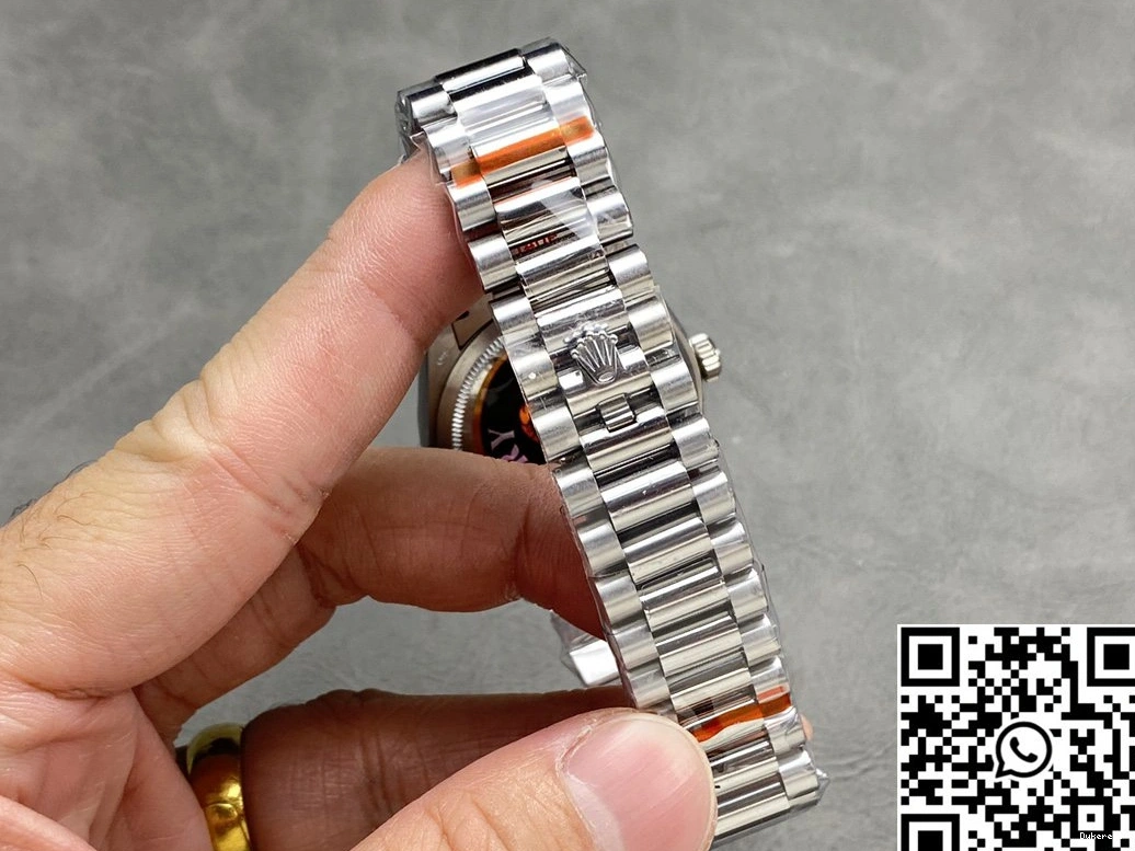 M128236-0009 QF Steel Factory Tungsten 36mm Date Day v5 Rolex Blue Dial 0328